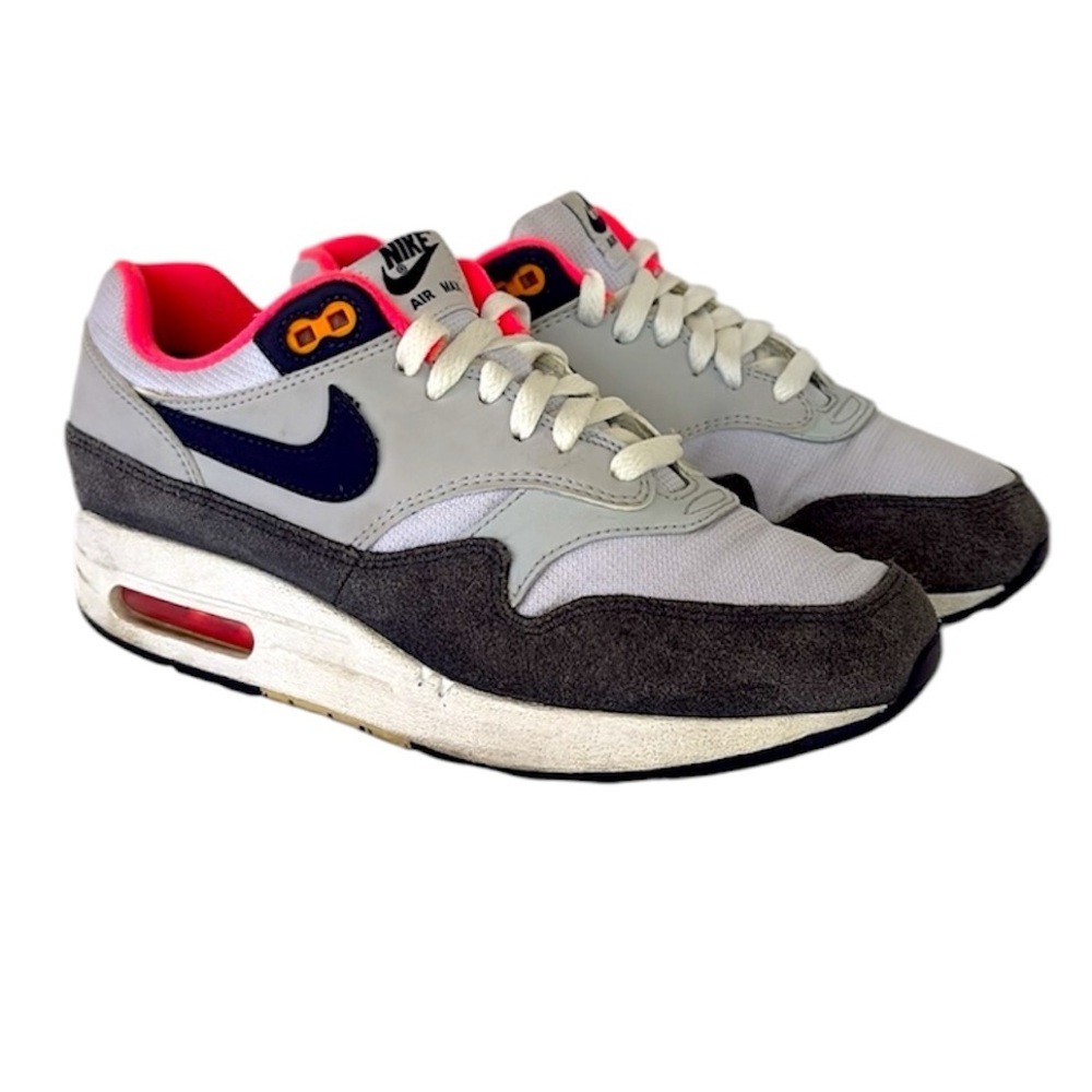 Nike Air Max 1 Low Top Navy Blue Midnight White Lace Up Sneakers Women’s 7.5